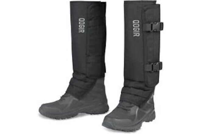 QOGIR Snake Gaiters for Hunting: Durable Guards, One Size, Black