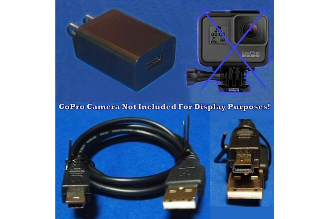SALE Power Supply Wall Charger + 4K USB Cable For HD GoPro Hero 1 2 3 4 Camera