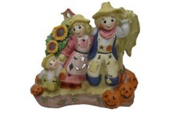 PartyLite Scarecrow Tealight Candle Holder P7323 Halloween Thanksgiving Fall NEW