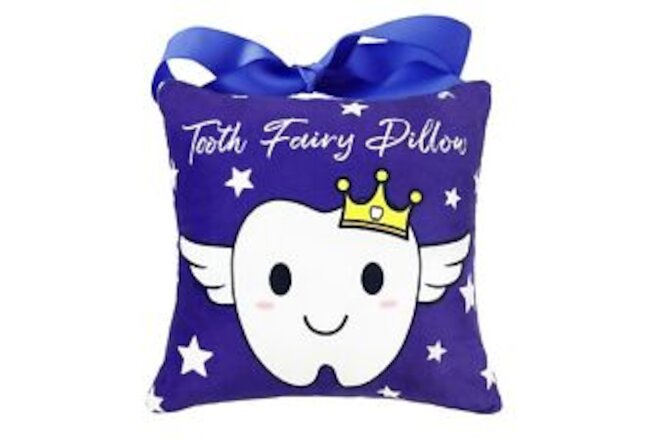Blue Tooth Fairy Boys Pillow with Pocket to Hang on Door 6.7"
