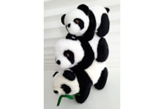 Panda Plush Bulk Lot of 3 Bears Soft Stuffed Toys River Safari Singapore Bamboo