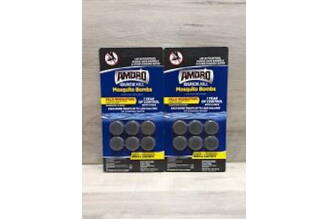 Amdro Quick Kill Mosquito Bombs Larvicide Treatment 2x 6-Pack Fountains Ponds