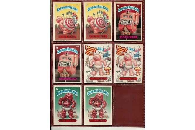 14 Garbage Pail Kids cards 255a - 266b Series 7 1987 OS7 BONUS Wrapper