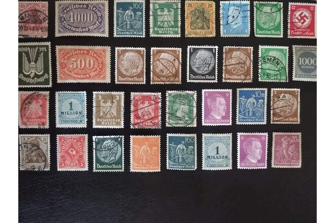germany, deutsches reich stamps and 30 greek stamps