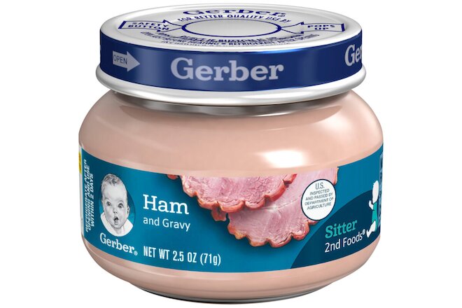 Gerber 2nd Foods Baby Food Jars Ham and Gravy Non GMO – 2.5 Oz – Pack of 20
