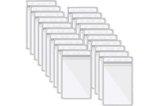 Clear Plastic ID Badge Holder, Vertical Transparent Id Badge Holders,With Waterp