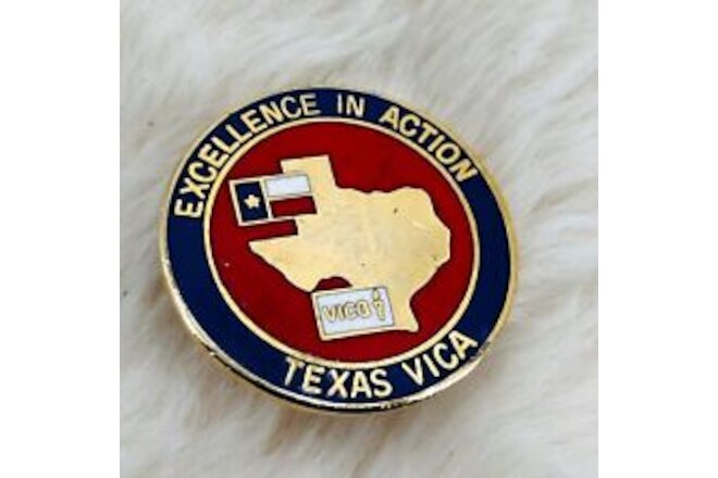 Texas VICA Vocational Club Skill Olympics Trading Pin w/ State Flag