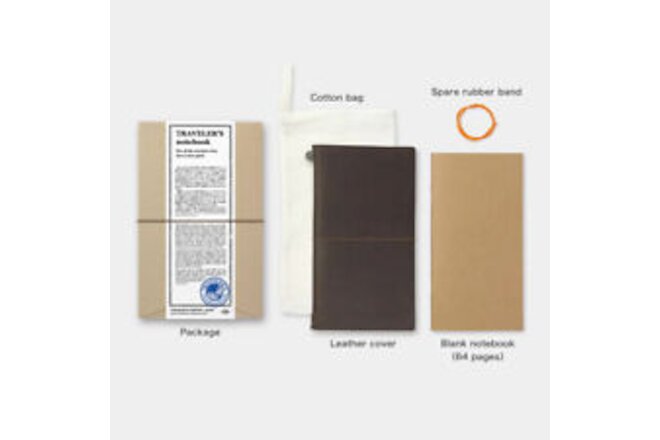 NEW TRAVELER'S COMPANY Traveler's Notebook, Brown Leather