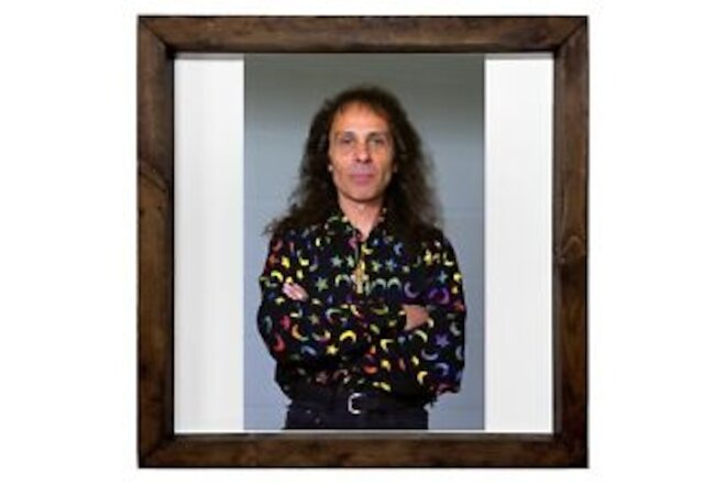 Ronnie James Dio - A Nice Print With Wood Frame FCA #FCAG692633, White Backgr...