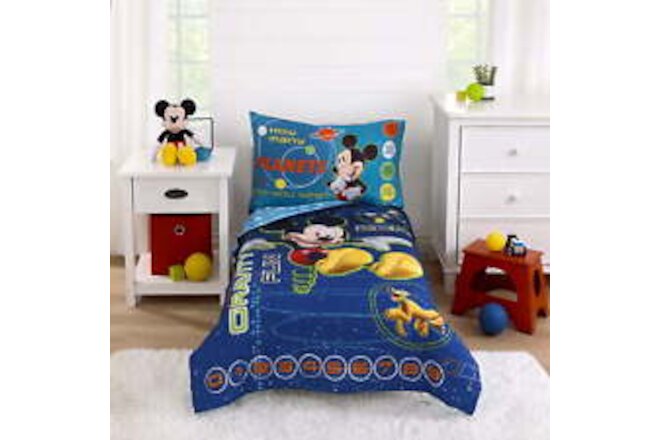 Mouse Zero Gravity Toddler Bedding Set, Blue, 4-Piece