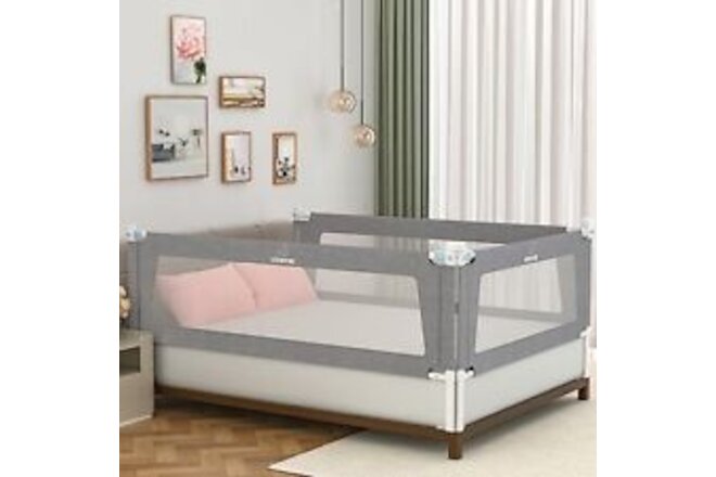 Zxyculture Premium Bed Rail for Toddlers, Height Adjustable Toddler Bed Rails...
