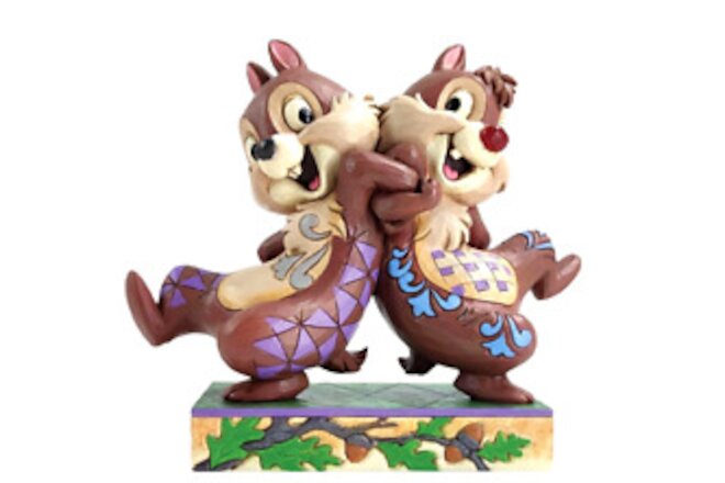 ✿ New JIM SHORE DISNEY Figurine CHIP AND DALE Chipmunk Brothers Dance 6011932