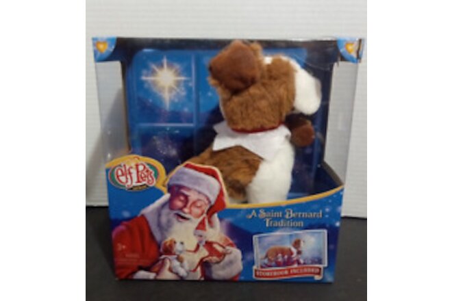 Elf Pets Saint Bernard Plush Stuff Dog Tradition Book Elf On The Shelf Toy Gifts