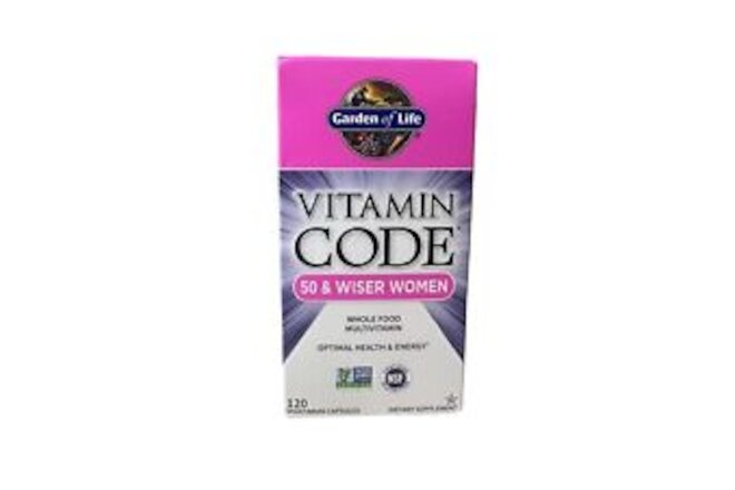 New In Box Garden of Life Multivitamin Women 50 & Over Vitamin Code 120 Capsules