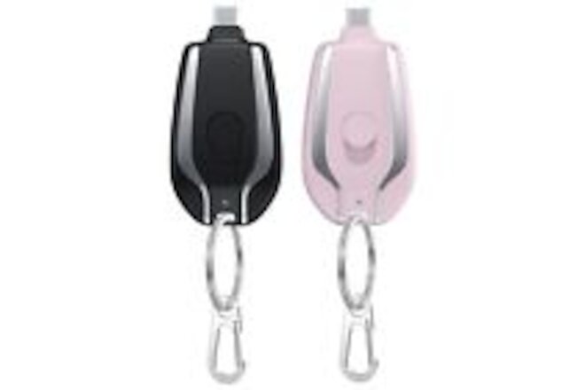 Portable Mini Keychain Power Bank Emergency Pod Charger For Phone 1500mAh Type-c