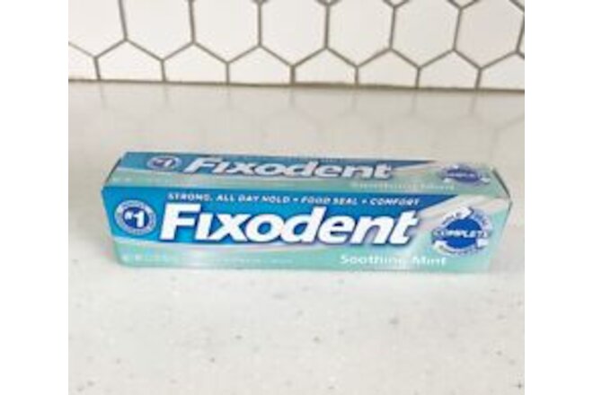Fixodent Complete Denture Adhesive Cream, Soothing Mint, 2.2 oz