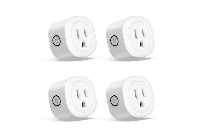 4Pack Smart Plug Wifi Switch Socket Outlet Compatible with Alexa GoogleAssistant
