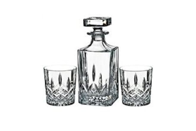 Marquis By Waterford Markham Square Decanter & Double Old Fashion Set, 30 Fl oz