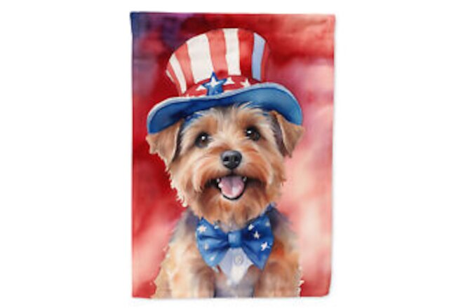 Norfolk Terrier Patriotic American Flag Garden Size DAC5763GF