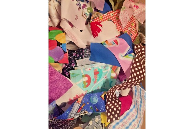 New Fabric Scraps Quilting/Scrapbooking/Doll Clothes Lot Of 10