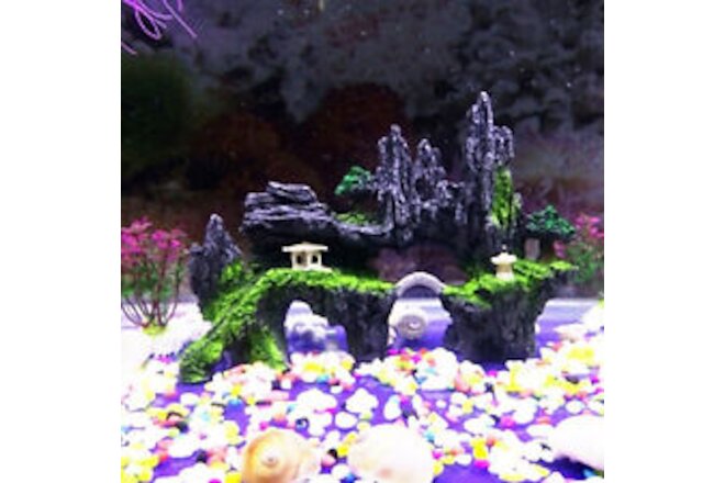 Fish Tank Landscaping Vivid Realistic Aquarium Fish Tank Mountain Lightweight