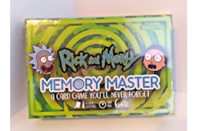 Rick and Morty Cartoon Memory Master Card Game Adult Swim Aquarius - Sealed!