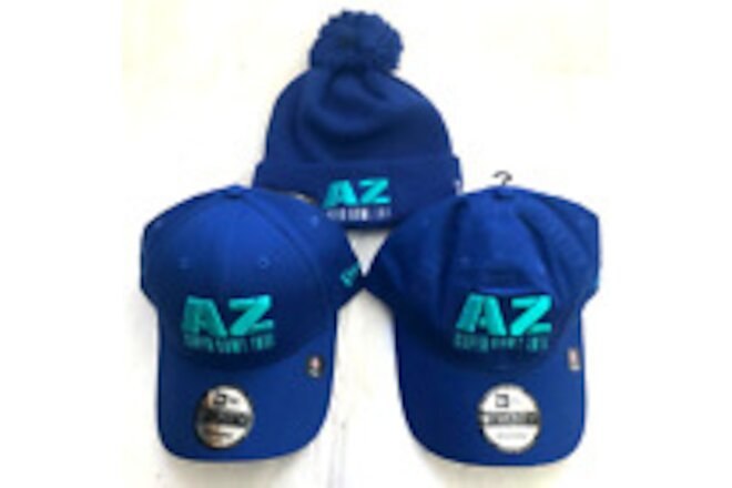 3 Pack of NFL Super Bowl LVII Arizona Chiefs vs Eagles AZ Blue: Beanie & 2 Hats