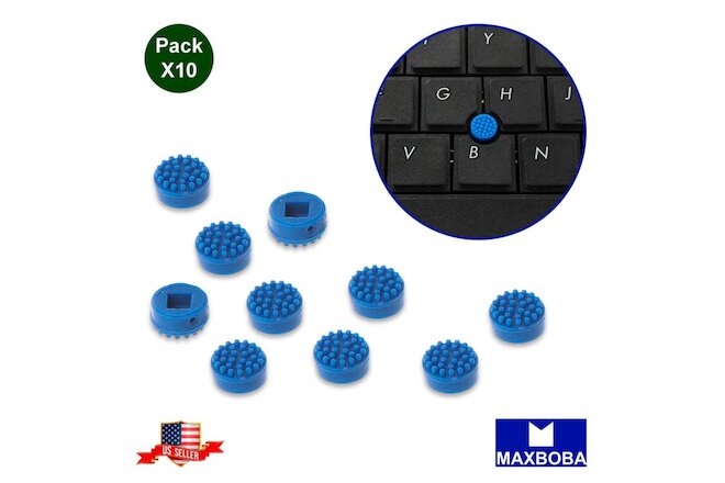 10 Pack Rubber Mouse Pointer Trackpoint Blue Cap For Dell Laptop