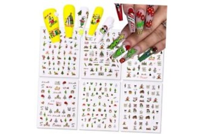 Christmas Nail Stickers Winter Xmas Nail Art Stickers 3D Self Adhesive Decals