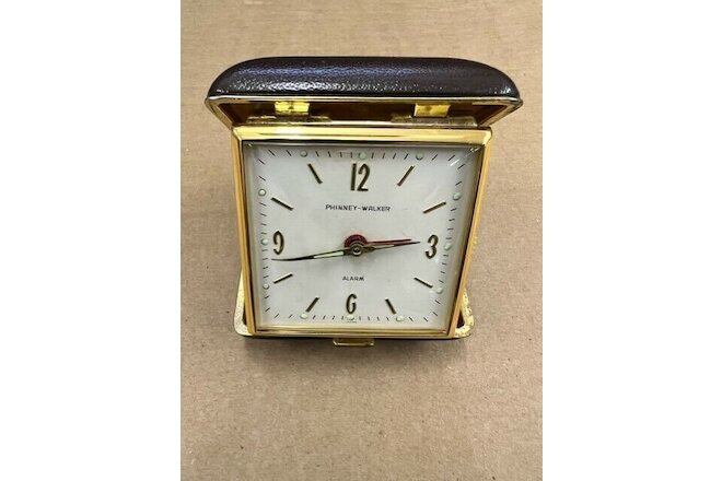 lot (2) Vintage Equity / Phinney Walker Wind Up Travel alarm clocks Both in GC