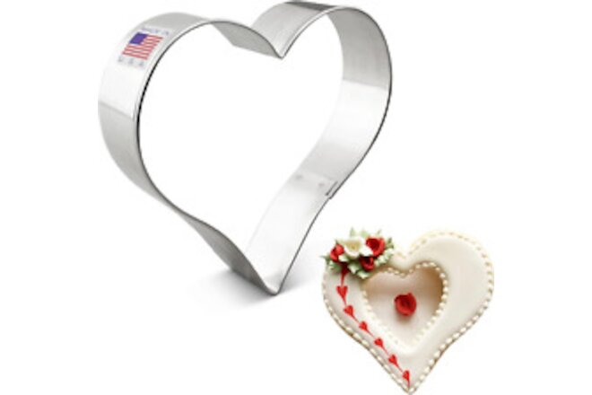 Heart Cookie Cutter 4" Made in USA by Ann Clark