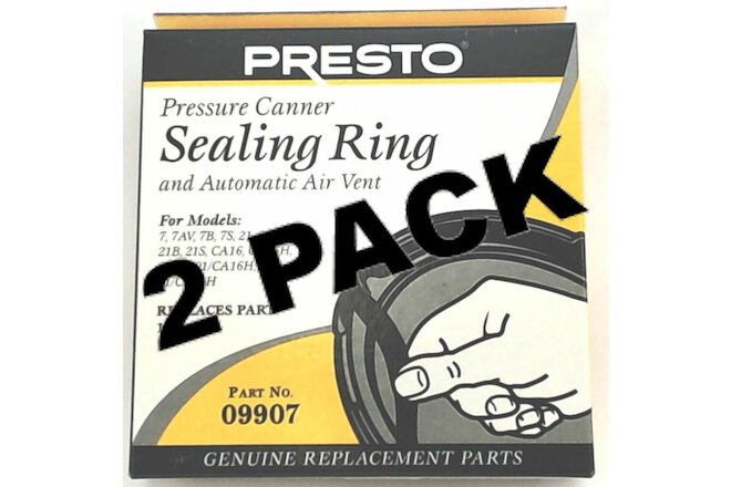 2 Pk, Presto Pressure Cooker Sealing Ring Gasket 09907