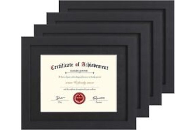 Certificate Frames 8.5 x 11 Black, Fits Diploma 8.5 x 11 with Mat or 11x14 wi...