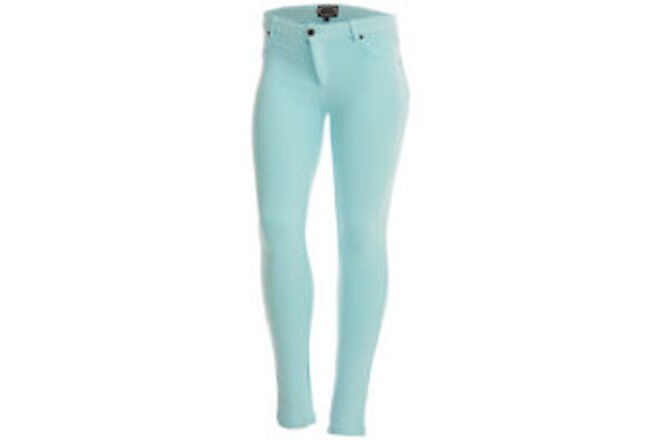 Ambiance Juniors' French Terry Skinny Pants New Ice Blue S