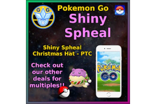 Shiny Spheal - Christmas Outfit - Pokémon GO - Pokemon Mini P T C - 50-100k!