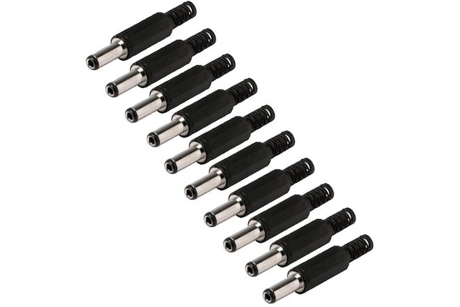 NEW 10 pack 2.1mm x 5.5mm male DC power plug solder connector