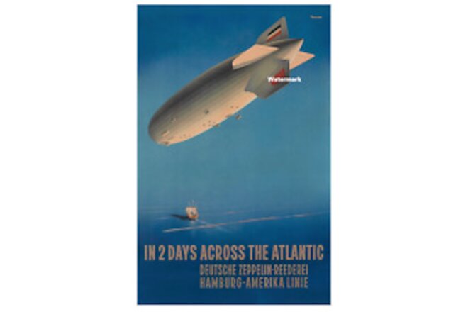 AIRCRAFT  1021 - Graf Zeppelin 2 and Hindenburg Poster 11 x 17