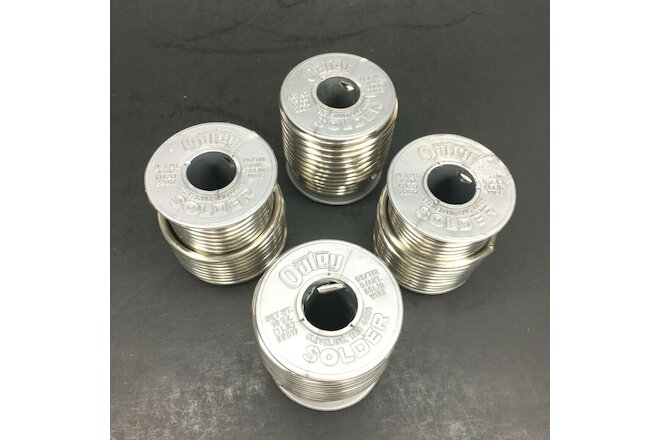 4 Oatey 1Lb Solder Spools 95/5 Tin/Antimony Solid Plumbing Wire 4 Pounds Total