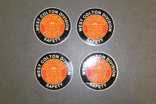 Four Southern Pacific West Colton Division Safety Stickers
