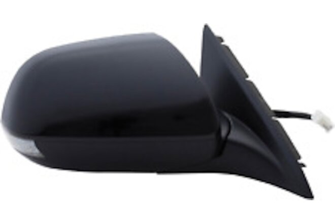 Passenger Side Mirror for Acura TSX Sedan, TSX Sport Wagon, Black, PTM Cover, W/