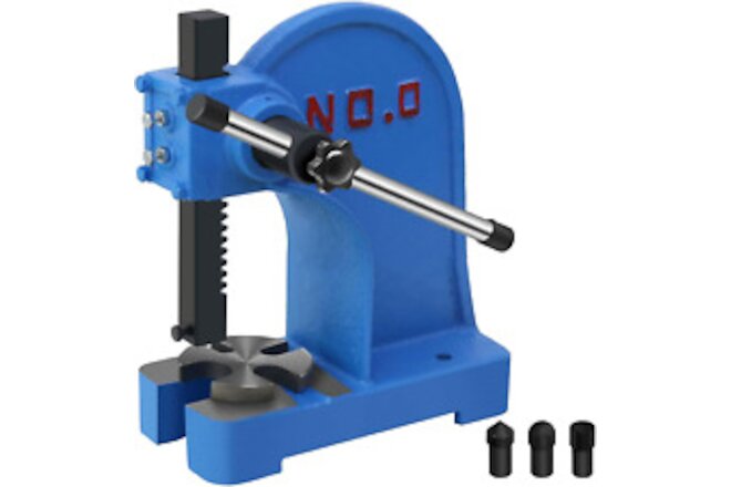 Manual Arbor Press 0.5 Ton,Heavy Duty Cast Iron Desktop Punch Press Machine, for