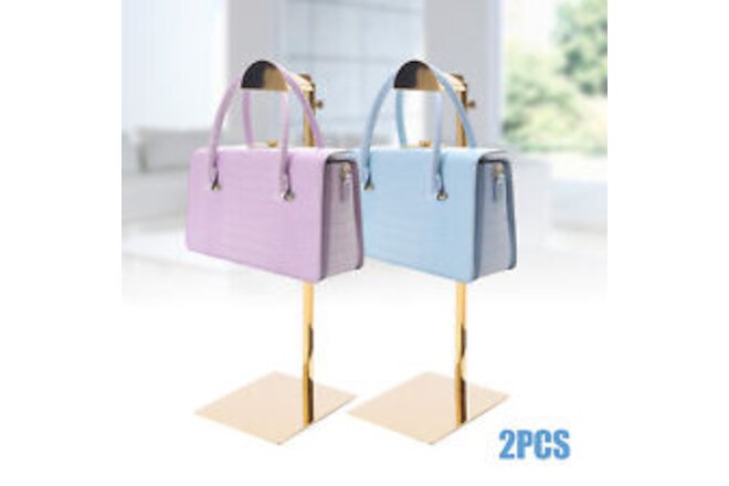 2PCS Handbag Display Rack Hanger Bag Store Metal Adjustable Purse Stand Holder