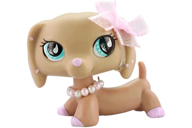 Littlest Pet Shop LPS Dachshund 909 with 2pcs lps Accessories Who Love LPS Rare
