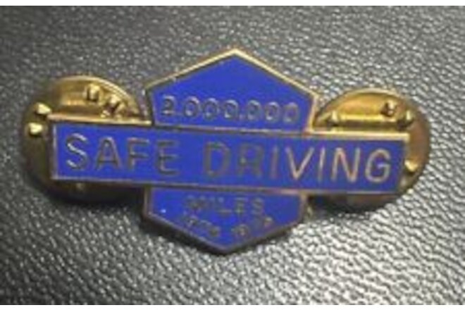 Rare 2 Million Mile Safe Driving Award Lapel Pin for 2,000,000 Miles Enamel Pin