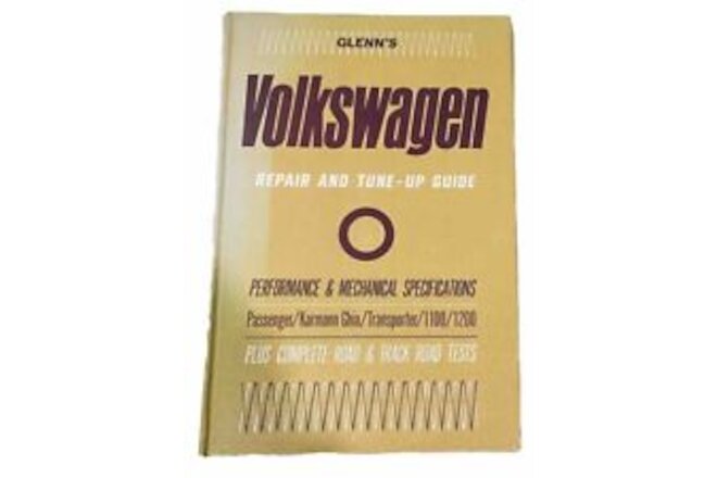 GLENN'S VOLKSWAGEN / VW REPAIR AND TUNE-UP GUIDE 9th Printing 1968 Mint Collect