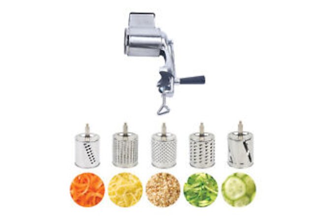 Rotary Coconut Shredder Cheese Grater Manual Vegetable Grinder Stainless Steel