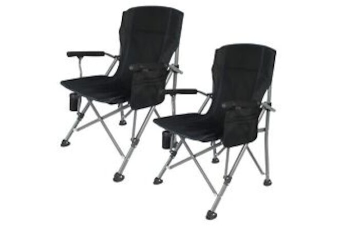 Oversized Camping Chairs for Adults 2 Pack, Folding Director Chair with Mesh ...