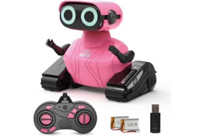 Rechargeable Girl Robot Toy, Touch-Sense RC with LED Eyes, Dance Moves, Flexi...