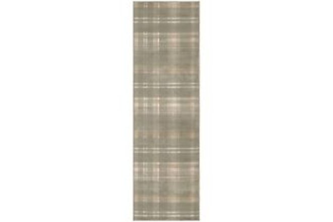 Grafix Rustic Olive 2'3" x 7'6" Area -Rug, Easy -Cleaning, Non Shedding, Bed ...