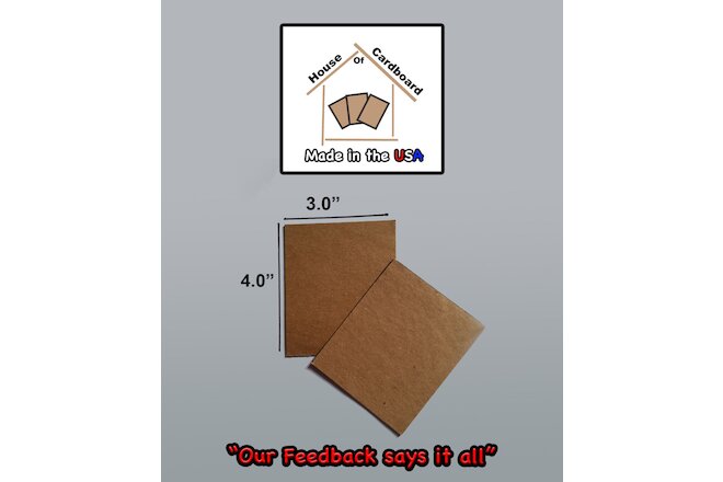 350 3"x4" Cardboard Shipping Protectors for trading Cards. Made USA